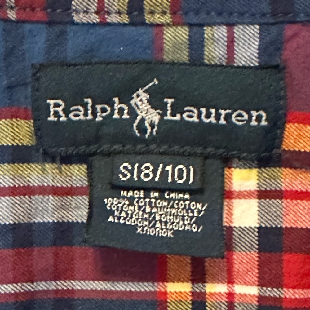 Ralph Lauren Plaid Long Sleeve Button Down Shirt, size S(8/10) - Picture 3 of 3